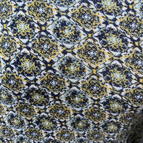 HARLOW & ROSE WOMENS MEDIUM TOP YELLOW BLACK GEOMETRIC - Picture 5 of 7